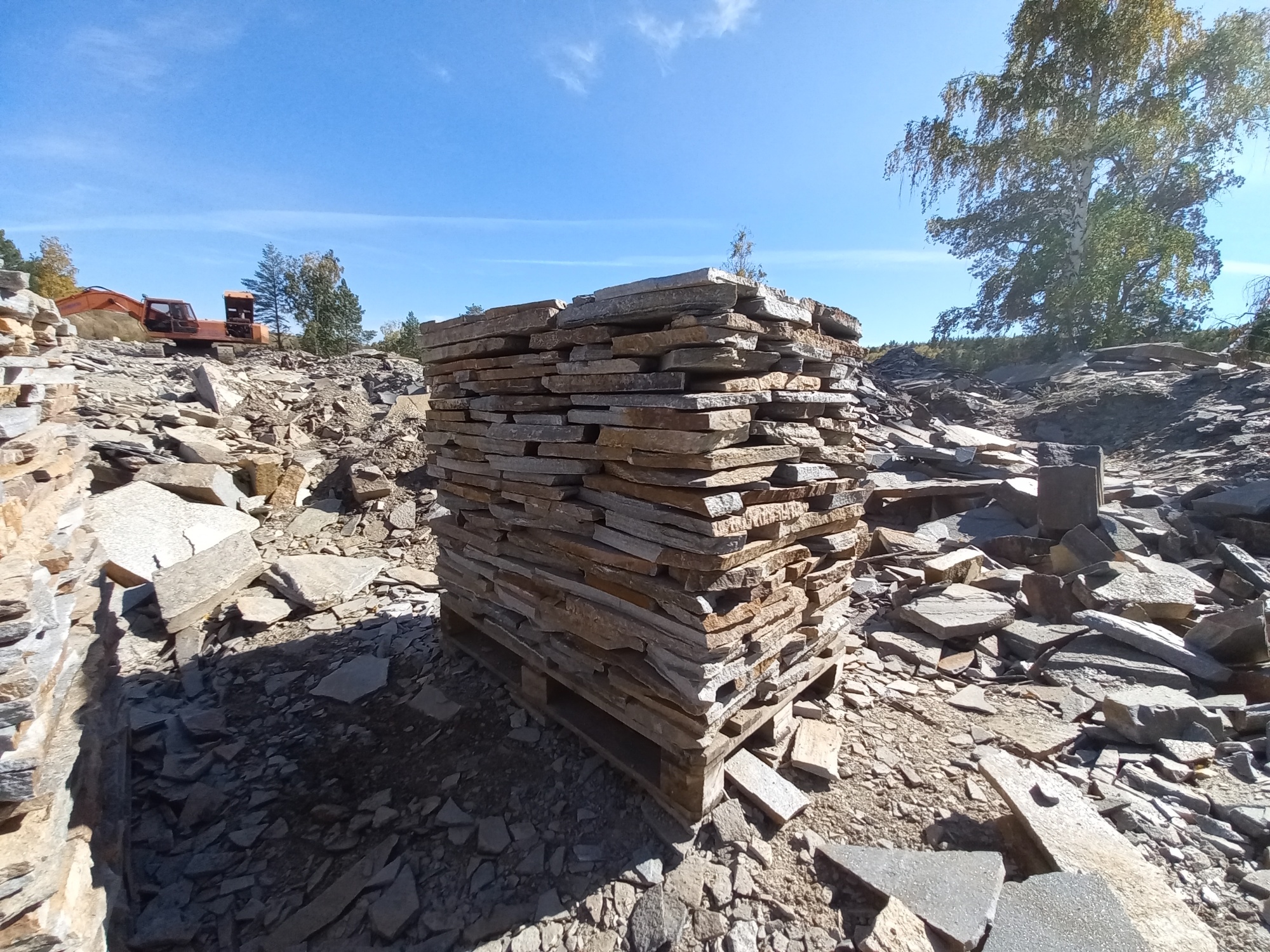 Плитняк златолит серебристый для мощения на бетон купить в Апрелевке