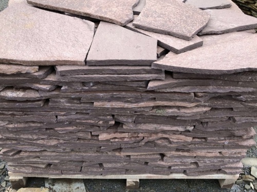 Плитняк лемезит бордовый для облицовки цоколя 20-25 мм  купить в Апрелевке